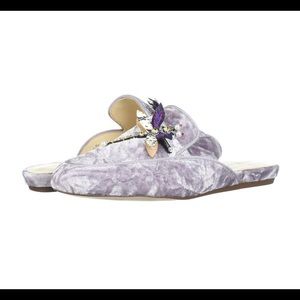 ✨NWOB Nine West Purple Velvet Dragonfly Mules
